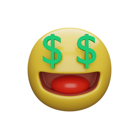Olhos de dólar  3D Emoji