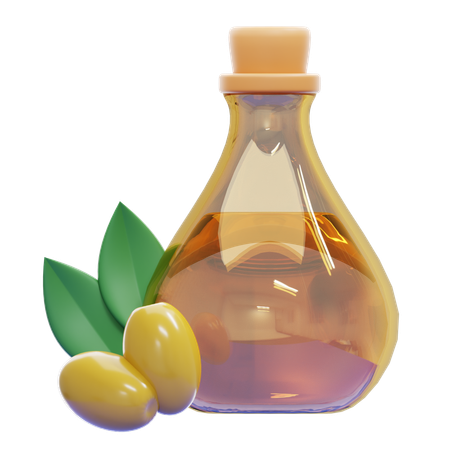 Olive Oil  3D Illustration
