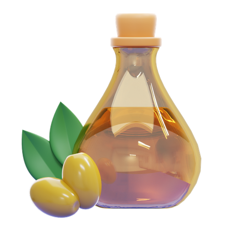 Olive Oil  3D Illustration