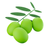 3d olives illustration