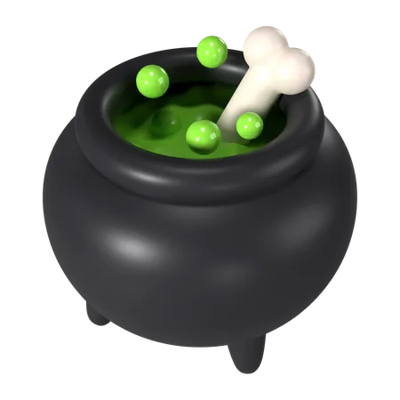 Olla de bruja  3D Icon