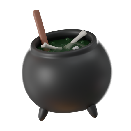 Olla de bruja  3D Icon