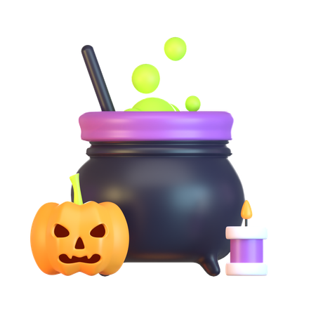 Olla de bruja  3D Icon