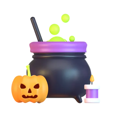 Olla de bruja  3D Icon