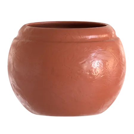 Olla de barro artistica  3D Icon