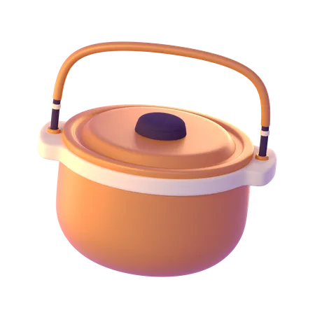 Olla de camping  3D Icon