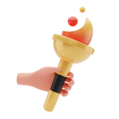 Olympic flame 3D Illustration