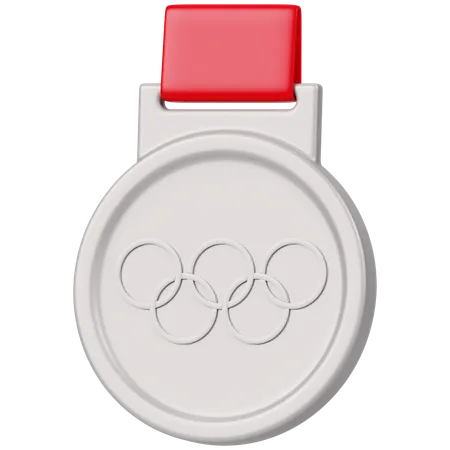 Olympische Silbermedaille  3D Icon