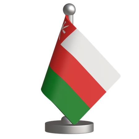 Oman Desk Flag  3D Icon