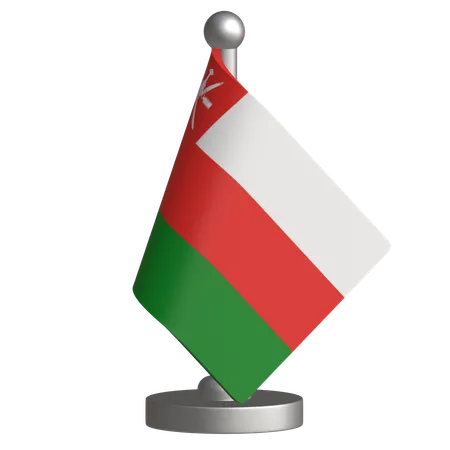 Oman Desk Flag  3D Icon