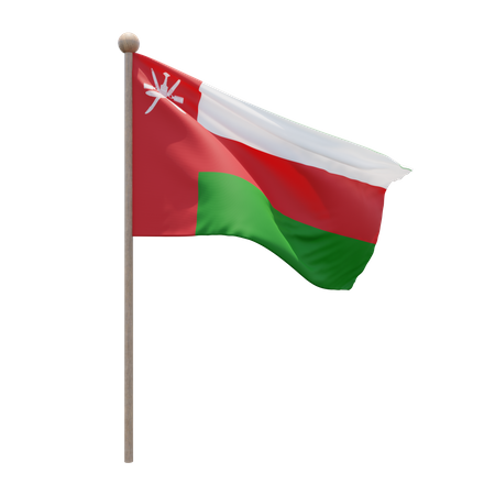 Mât de drapeau d'Oman  3D Flag