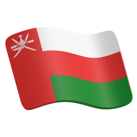 Oman-Flagge  3D Icon