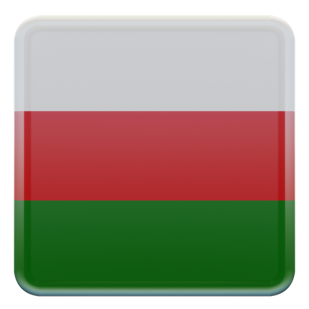 Oman Square Flag  3D Icon