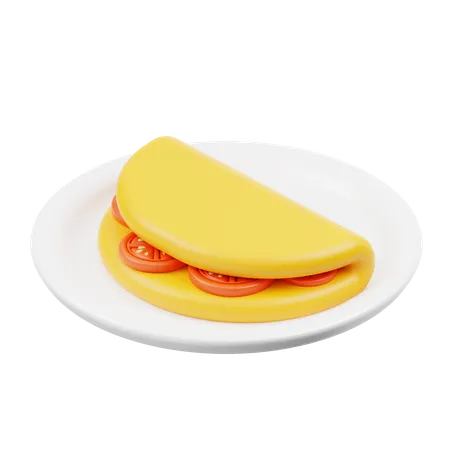 Omelete  3D Icon