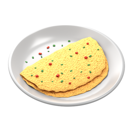 Omelette  3D Icon