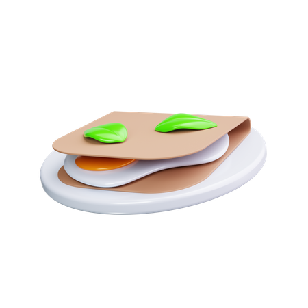 Omelette  3D Icon