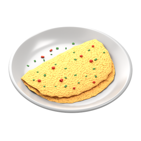 Omelette  3D Icon