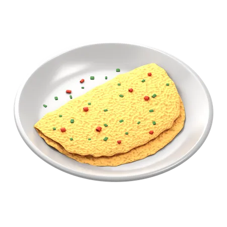 Omelette  3D Icon