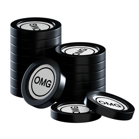 Omg Coin Stacks  3D Icon