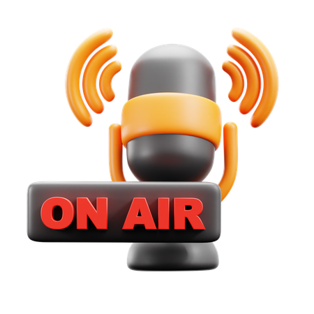 On Air Braodcasting  3D Icon