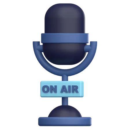 On Air Braodcasting  3D Icon