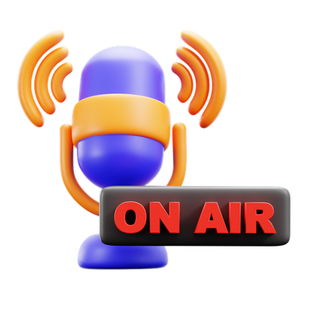 On-Air-Übertragung  3D Icon