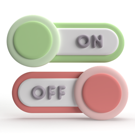 On And OFF  3D Icon