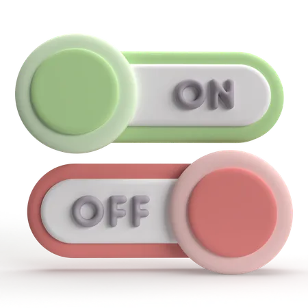 On And OFF  3D Icon