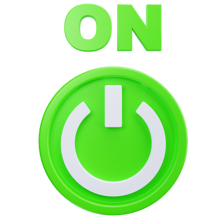On Button  3D Icon