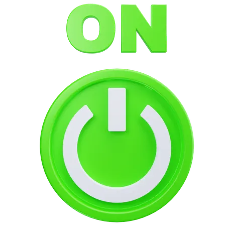 On Button  3D Icon