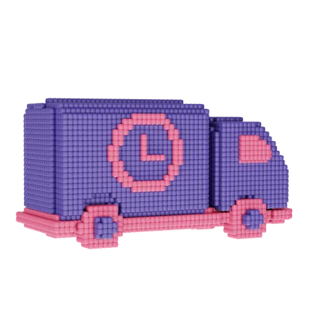 Packet On Delivery Service Truck 3D Icon