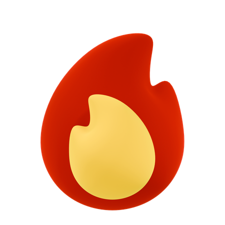 On Fire  3D Icon