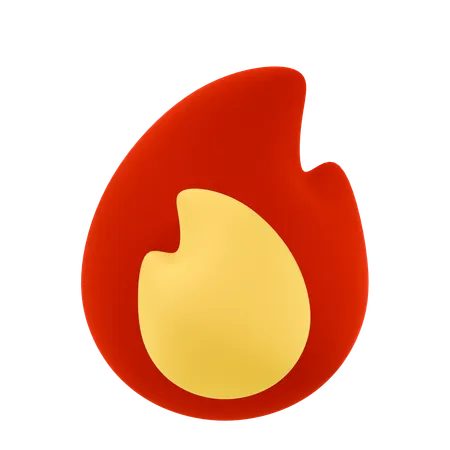 On Fire  3D Icon
