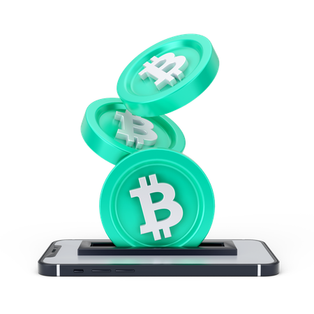 Bitcoin on-line  3D Icon