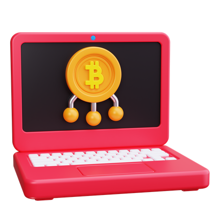 Bitcoin on-line  3D Icon