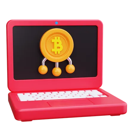 Bitcoin on-line  3D Icon