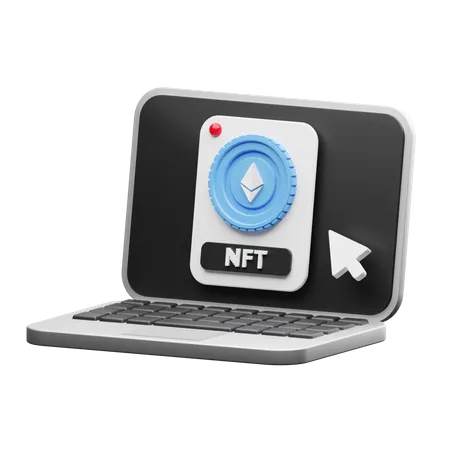 Nft on-line  3D Illustration