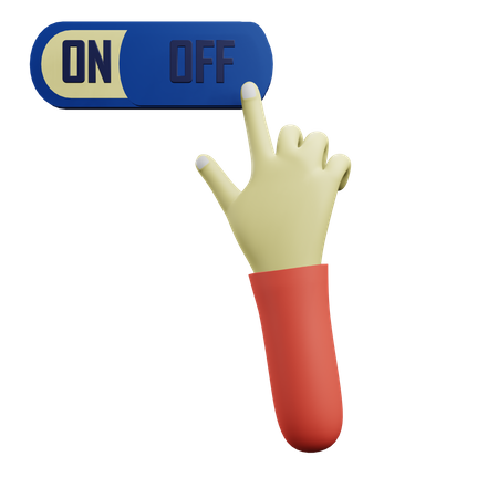 On Off Click  3D Icon