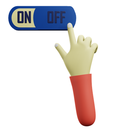 On/off clic  3D Icon