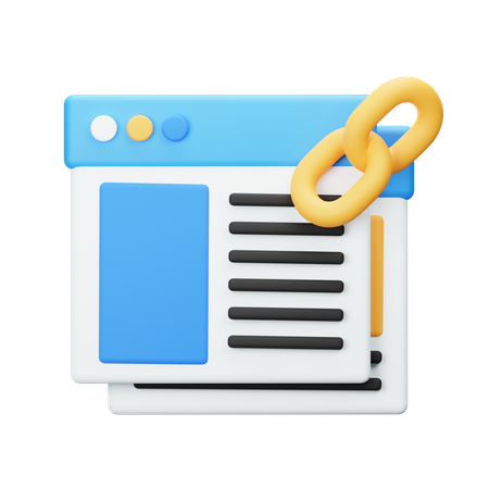 On Page Link  3D Icon