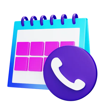 On Phone Calendar  3D Icon