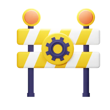 On process barrier  3D Icon