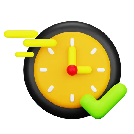 On Time  3D Icon