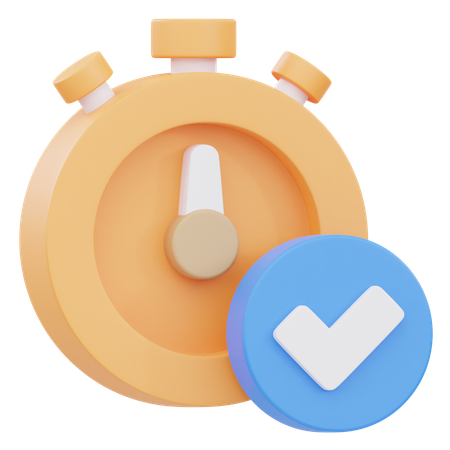 On Time  3D Icon