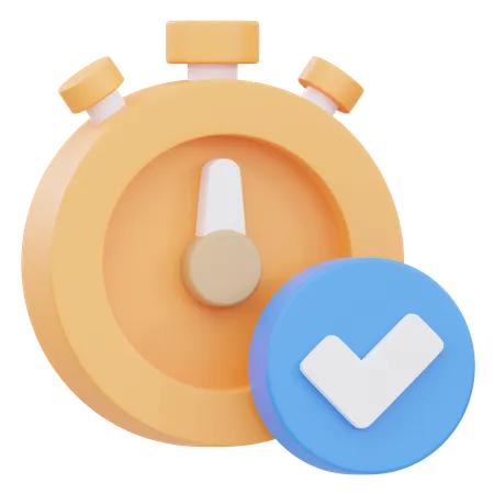 On Time  3D Icon