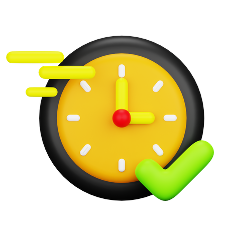 On Time  3D Icon