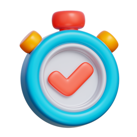 On-Time Complete  3D Icon