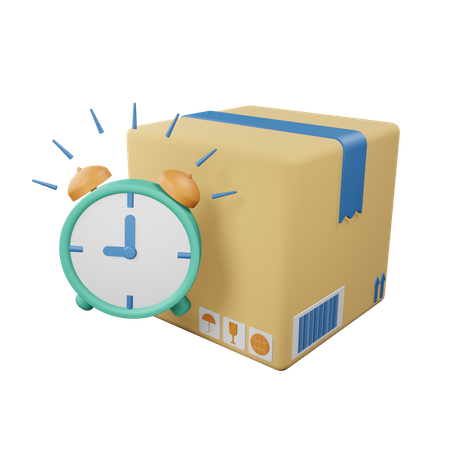 On Time Delivery  3D Icon