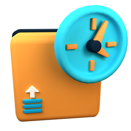 On Time Delivery  3D Icon