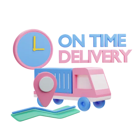 On Time Delivery 3D Illustration